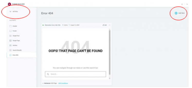 Create page not found first step