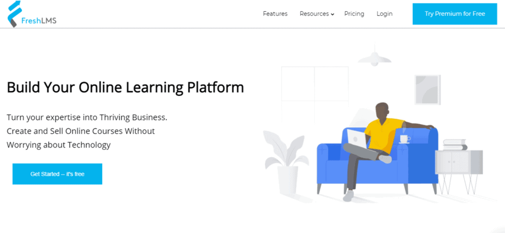 Fresh LMS landing page