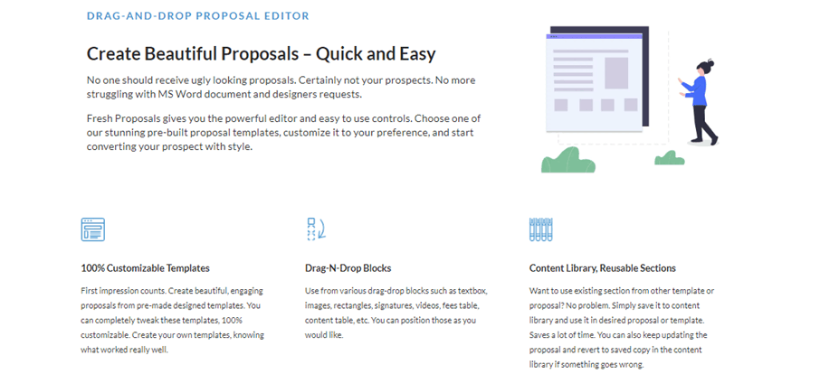 Fresh Proposals design features