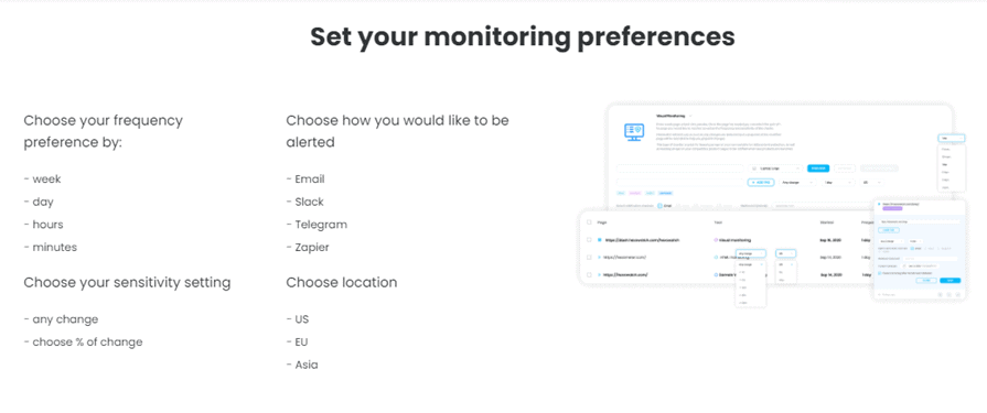Hexowatch monitoring preferences