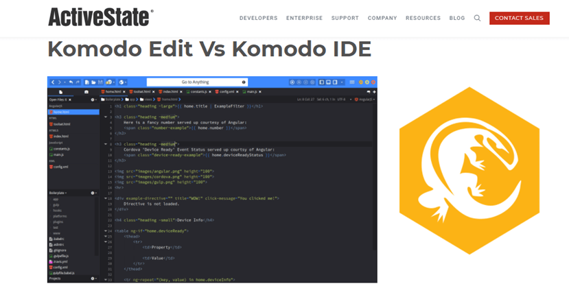 Komodo Edit landing page