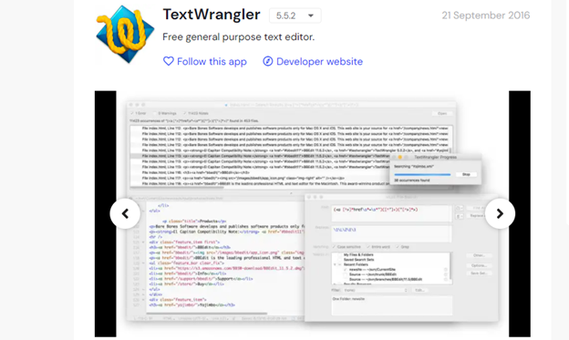 TextWrangler landing page