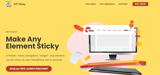 WP Sticky landing page