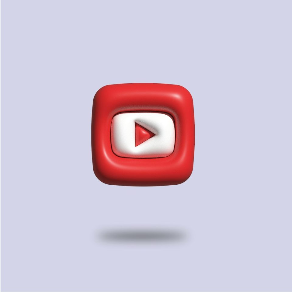 a red and white square with a video player on it influencers, content creation, tiktok trends, viral video