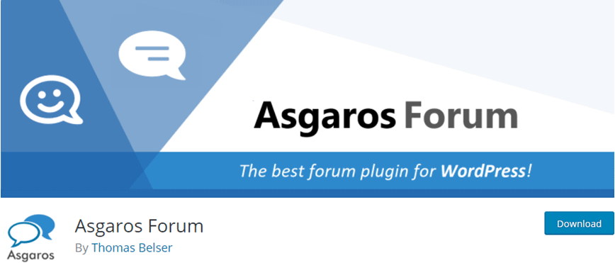 Asgaros Forum landing page