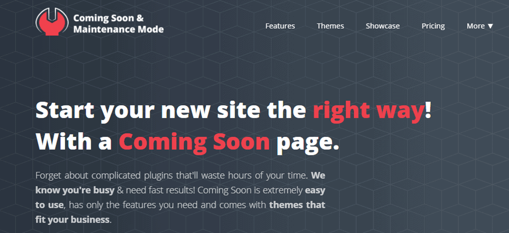 ComingSoonWP landing page