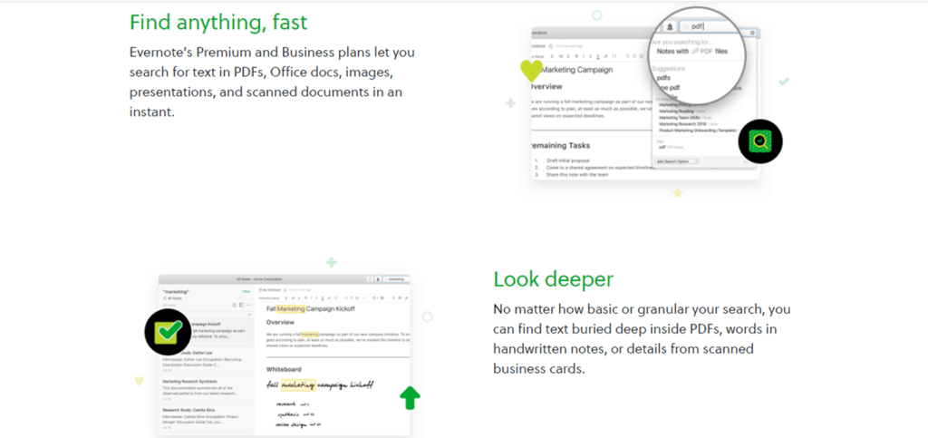 Evernote features