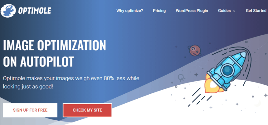 Optimole landing page