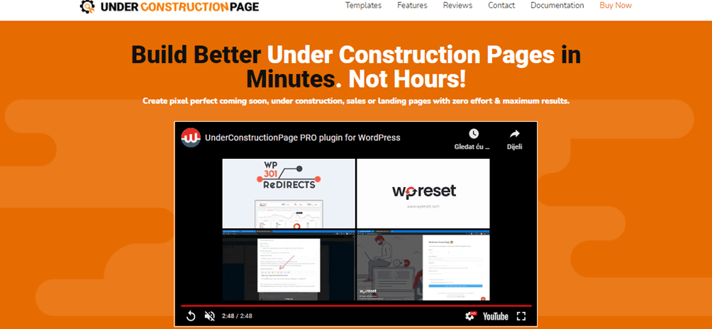 UnderConstructionPage landing page