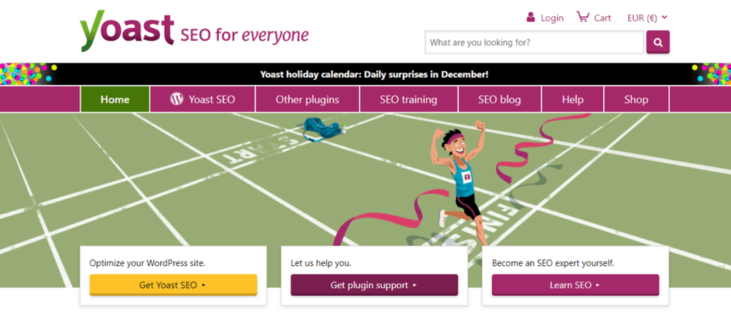 Yoast landing page