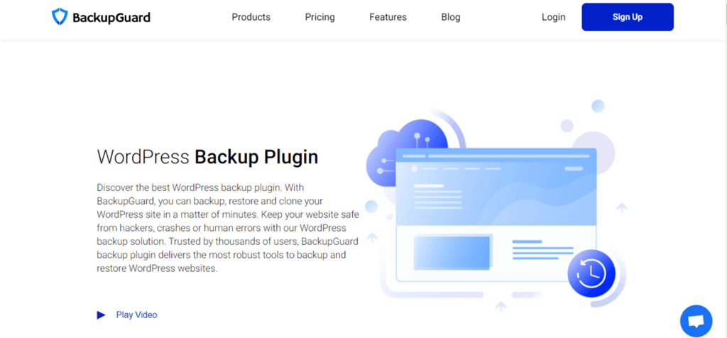 BackupGuard landing page