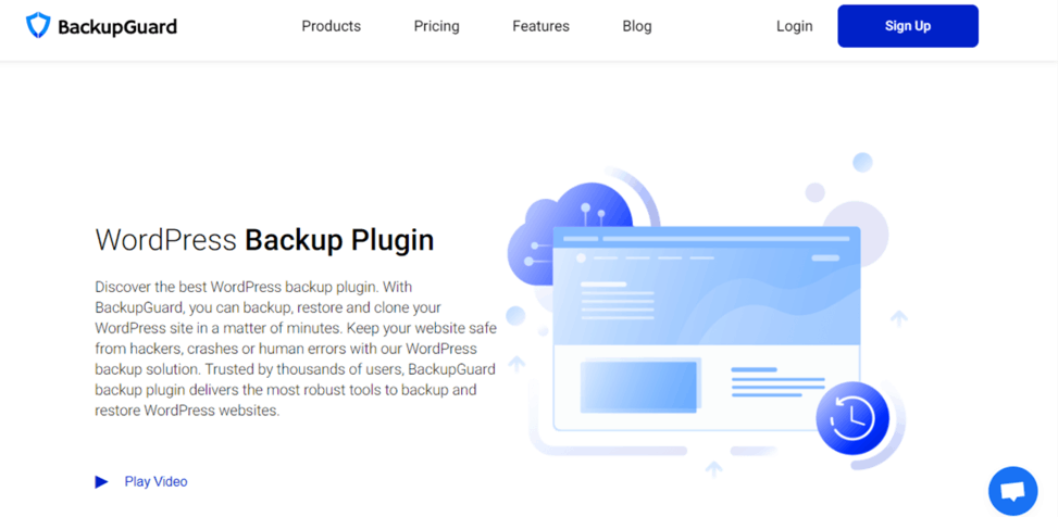 BackupGuard landing page