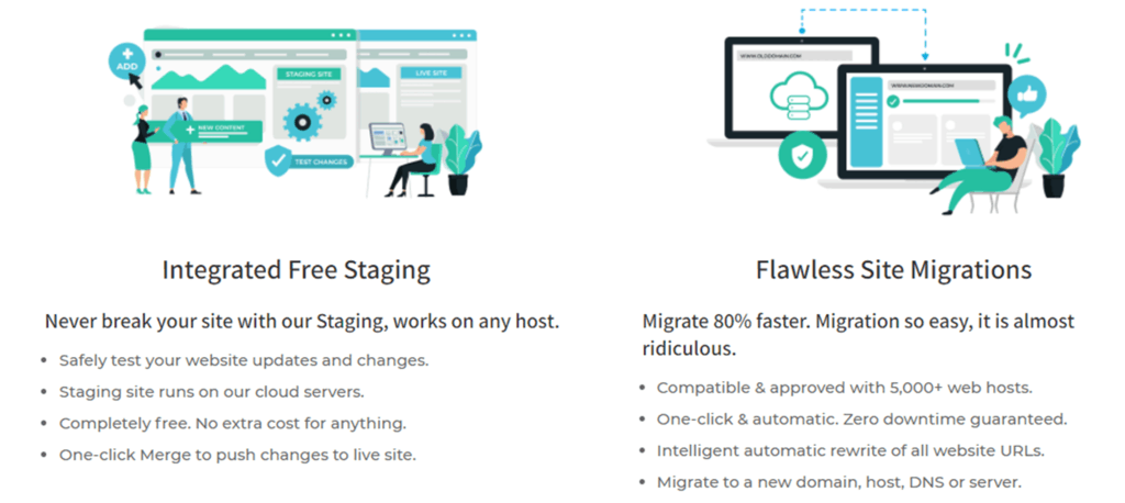 BlogVault staging and migration