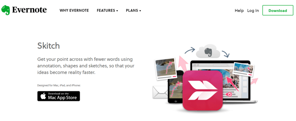 Skitch homepage