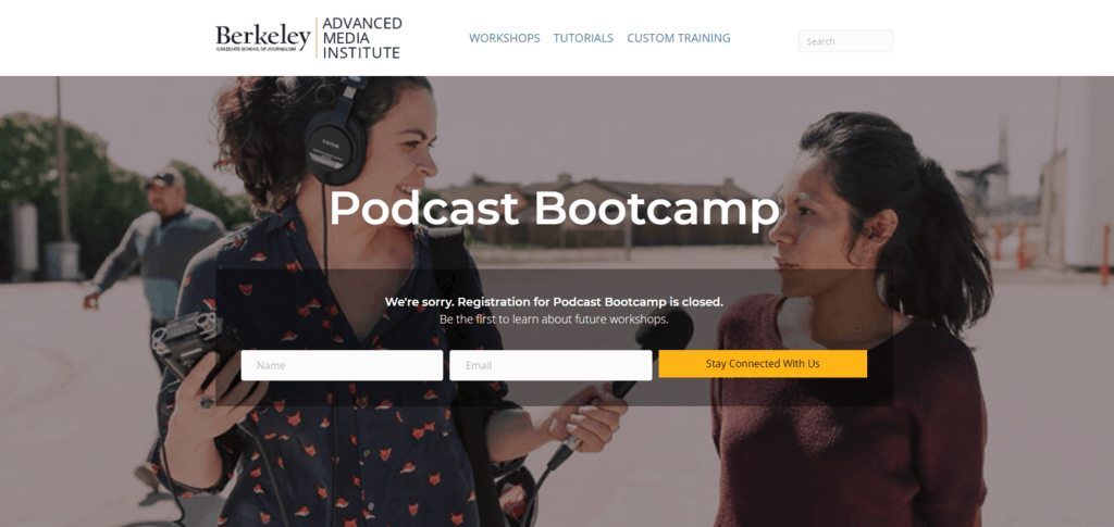 Podcast Bootcamp website