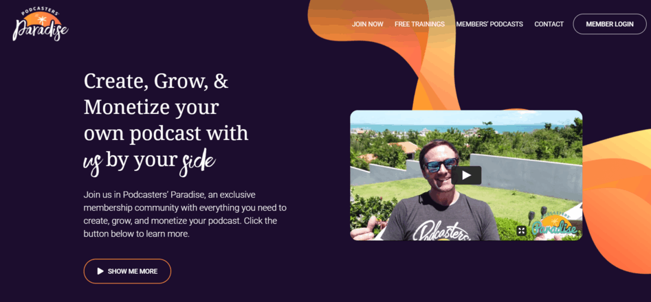 Podcasters Paradise website