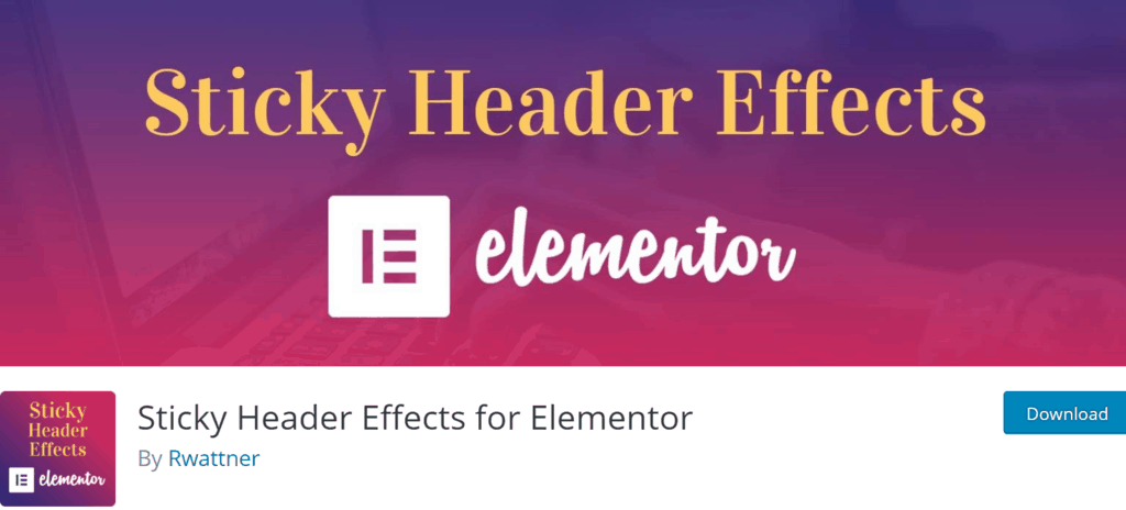 Sticky Header Effects for Elementor banner