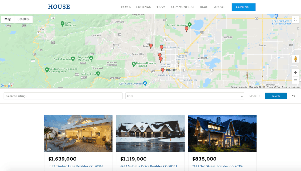 WPRealEstate search interface