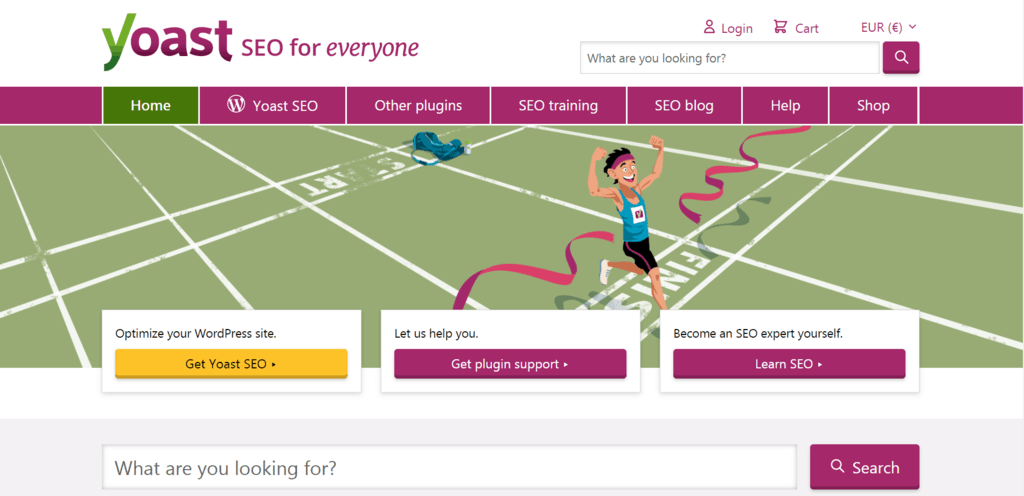 Yoast SEO homepage