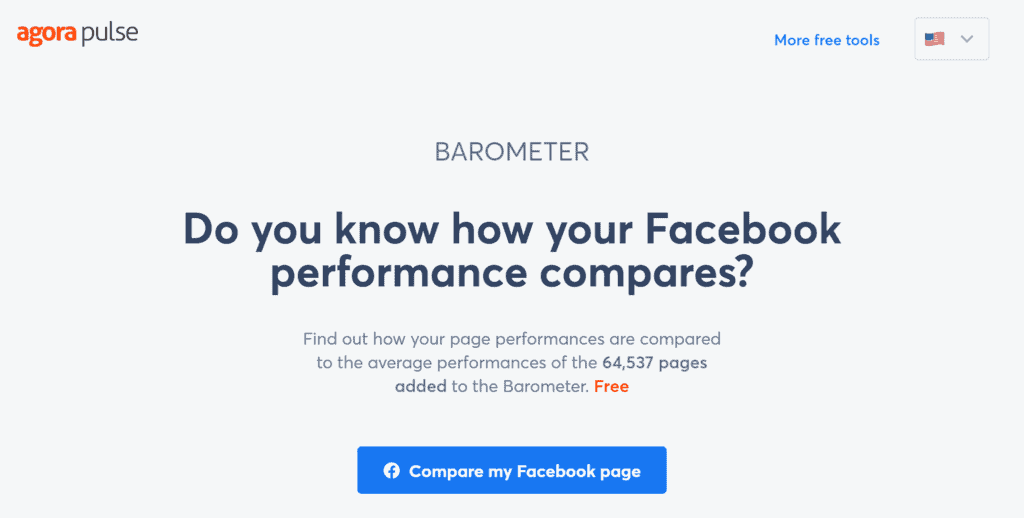 Facebook Barometar homepage