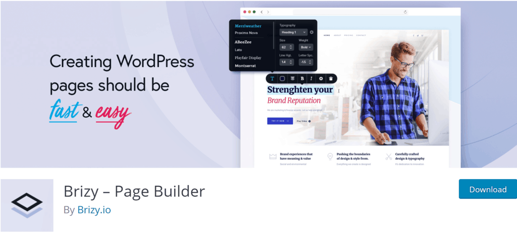 Brizy Page Builder banner 