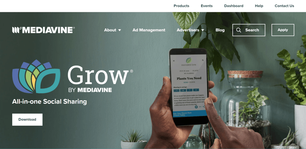 Grow By Mediavine homepage