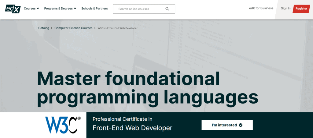 Master Foundational Programming Languages on edX