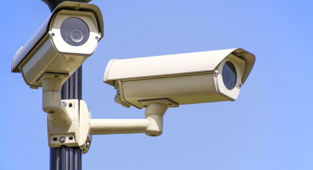 Police blue sky security surveillance