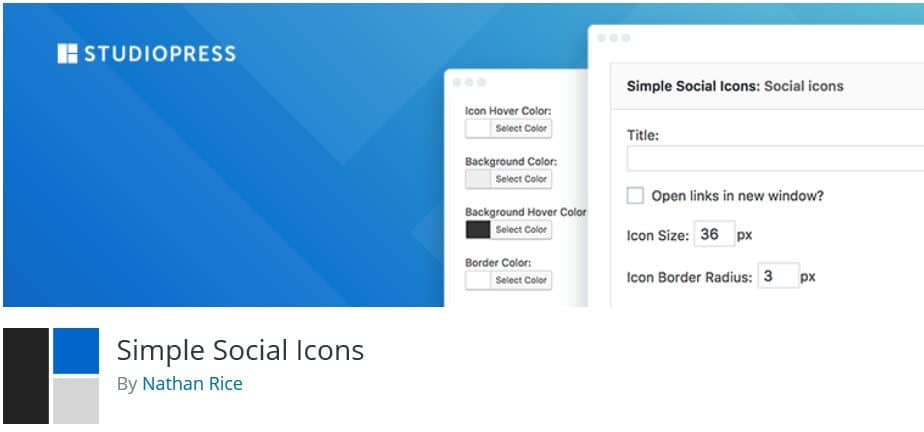 Simple Social Icons banner