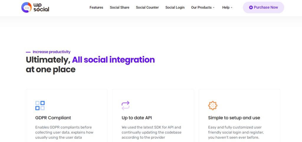 WP Social homepage