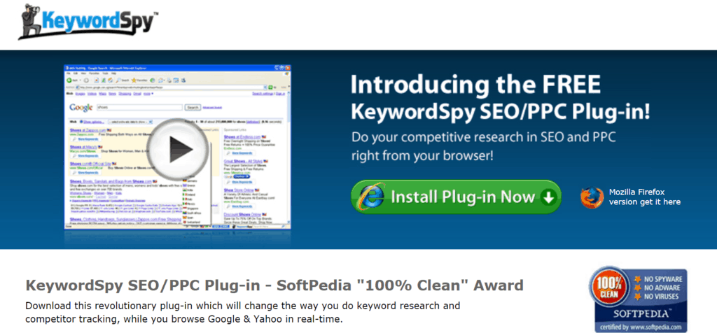 KeywordSpy website