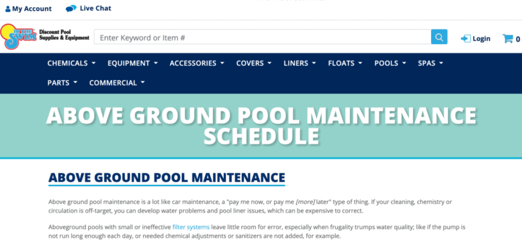 Discount Pool website