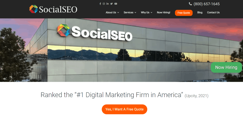 SocialSEO homepage