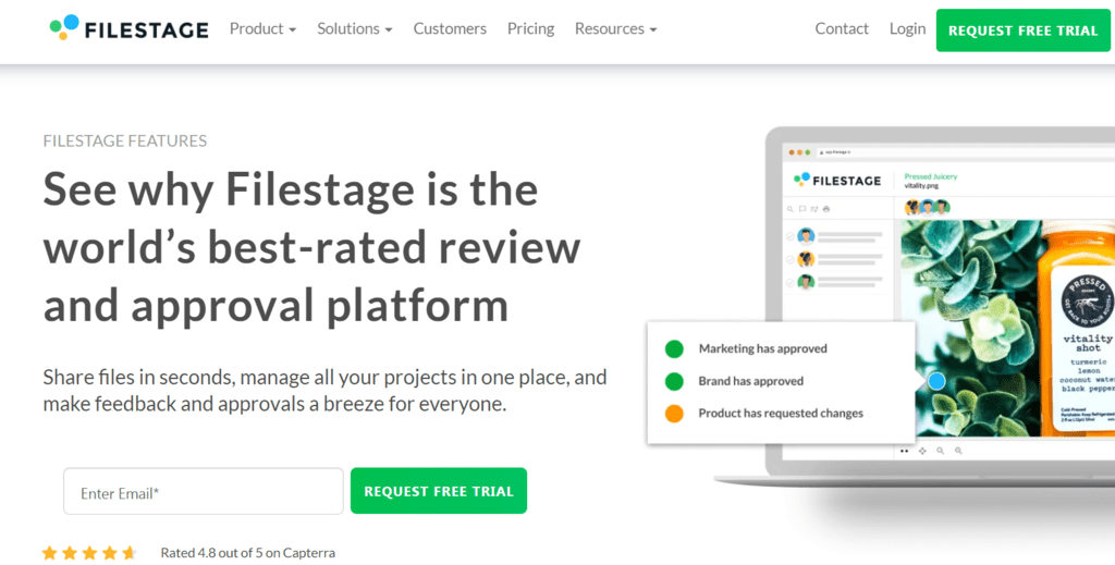 Filestage homepage