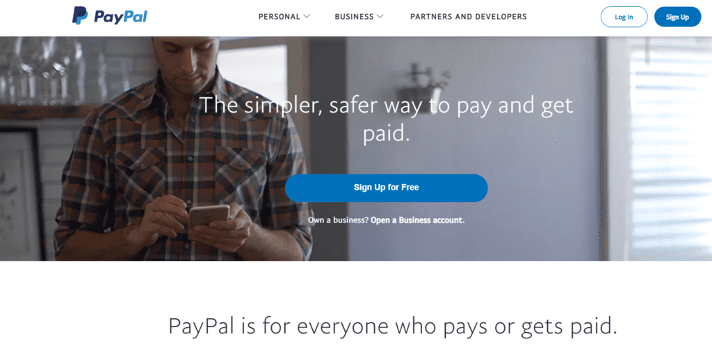 PayPal website