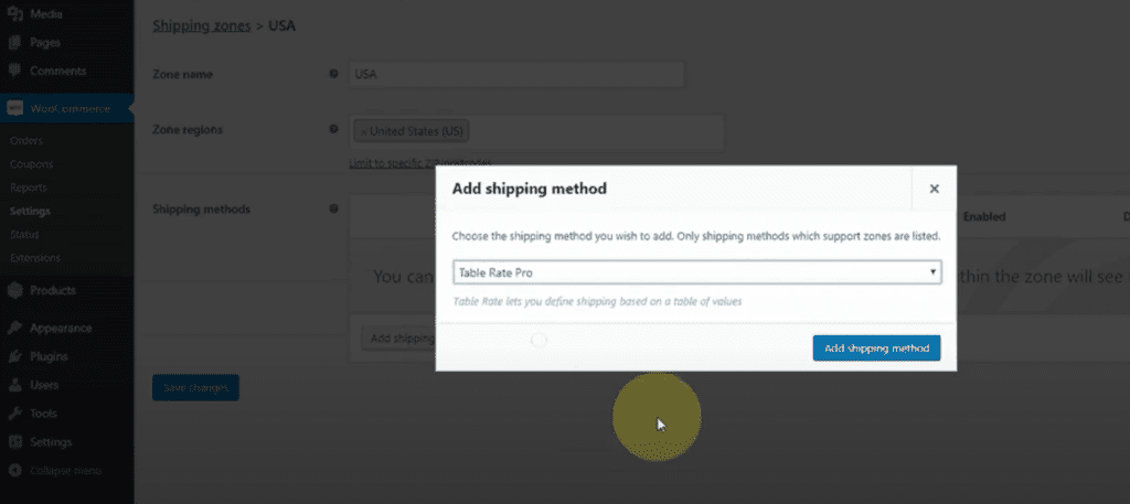 Add Shipping Method