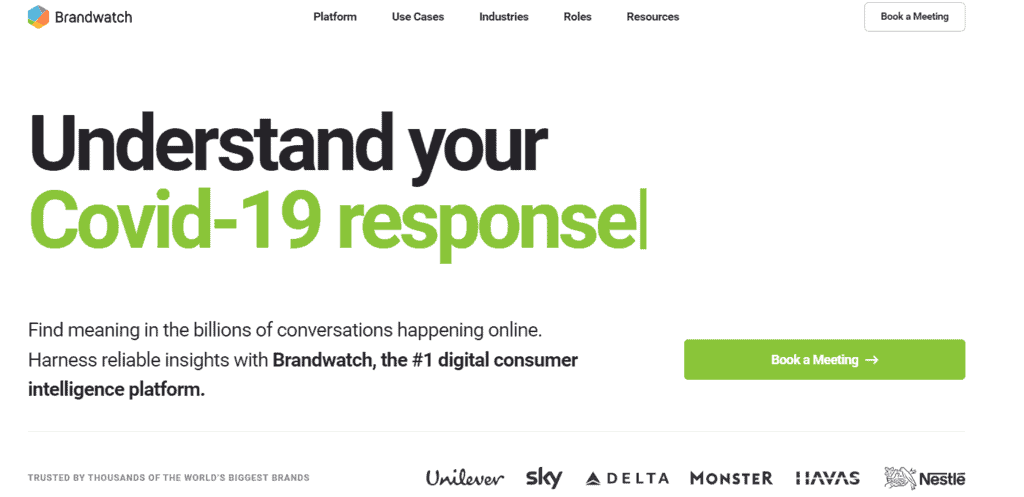 Brandwatch homepage