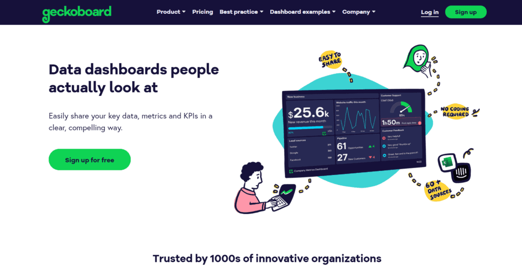 Geckoboard homepage