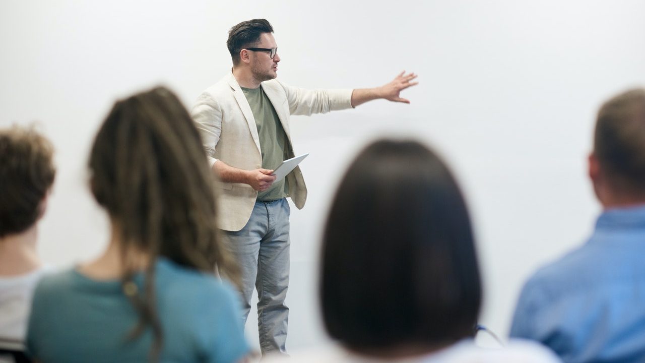 Man giving presentation