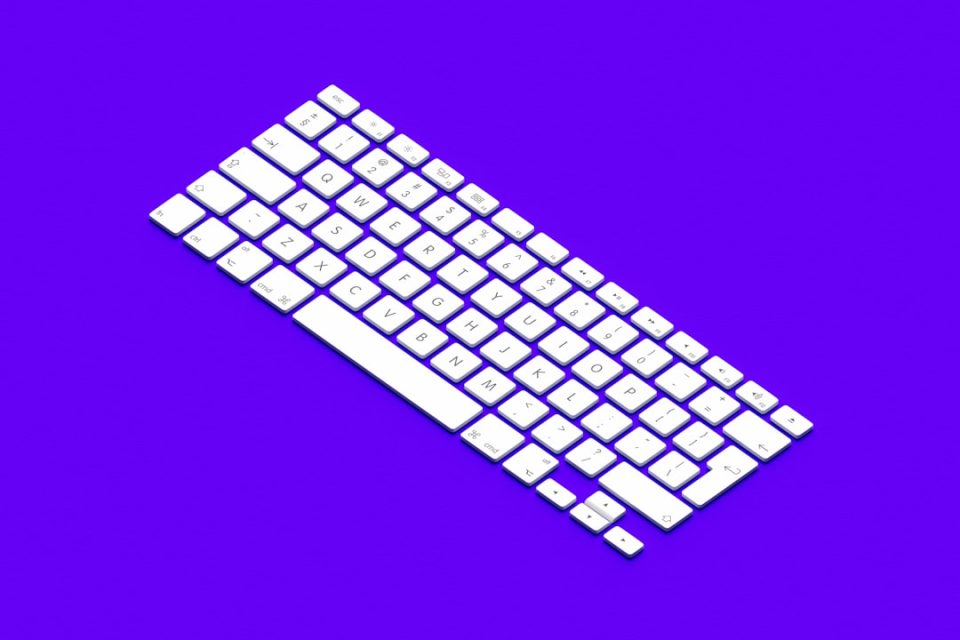 a computer keyboard on a purple background wordpress dashboard theme install