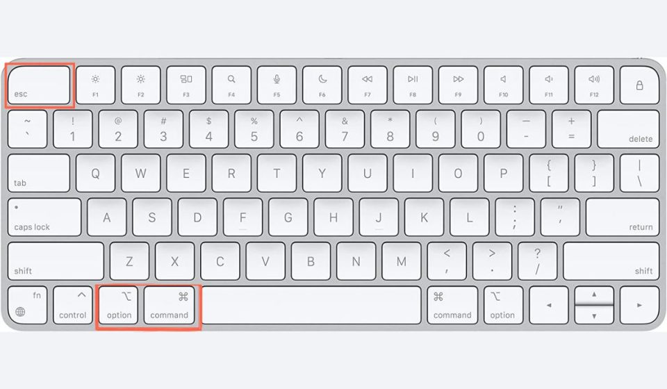 Force Quit with the Keyboard Shortcut on Mac