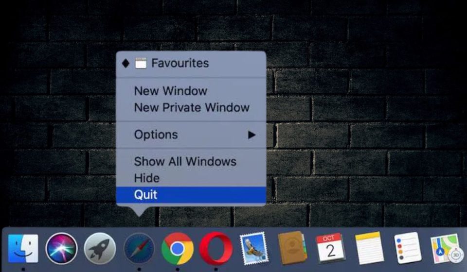 Use the Dock to Force Quit