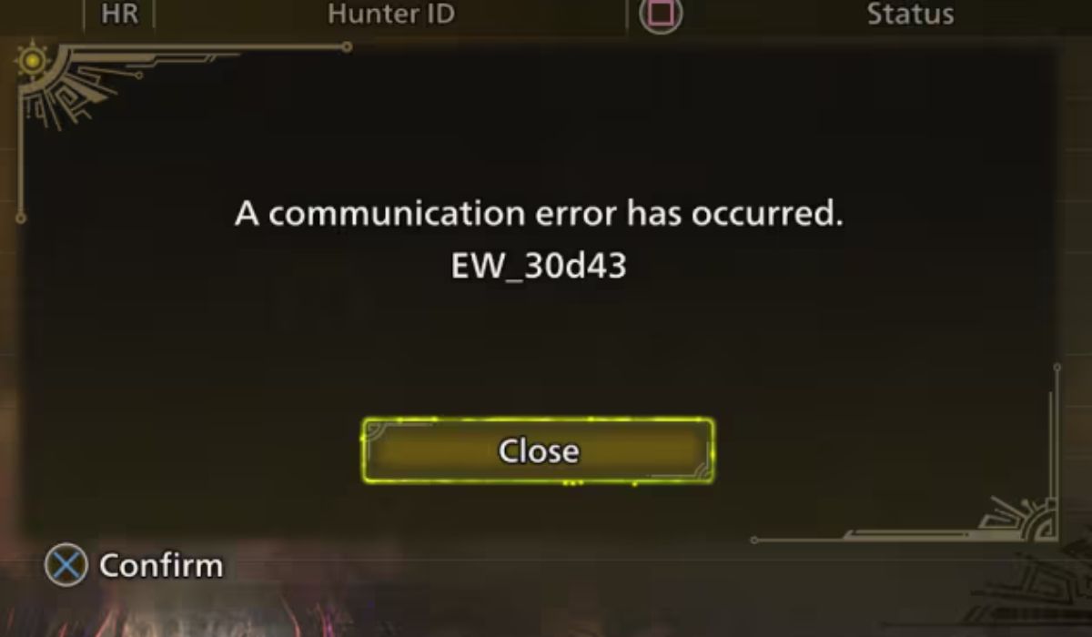 monster hunter wilds communication error ew_30d43​ 