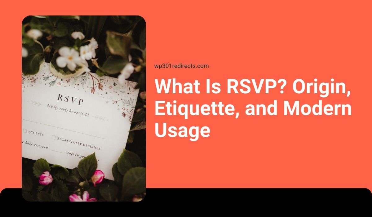 What Does RSVP Mean?