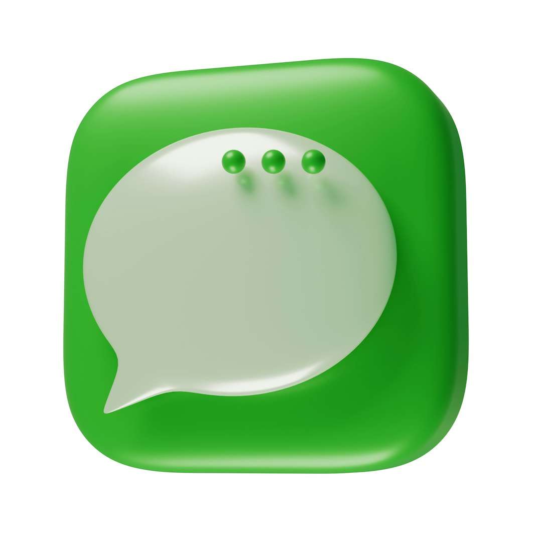 A green square button with a white speech bubble support dashboard, live chat metrics, service level agreement