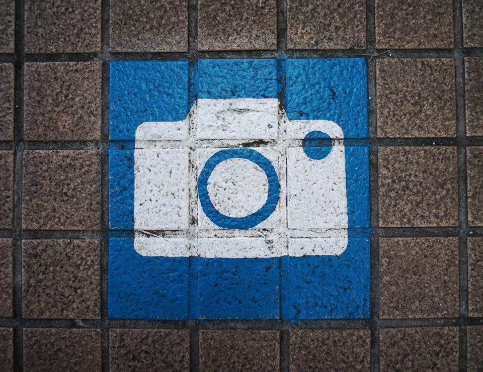 blue and black square tile social media photographer image tracking