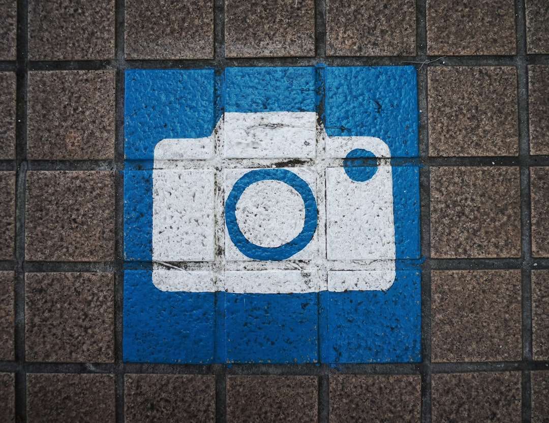 blue and black square tile social media photographer image tracking