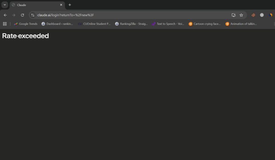 What Is Claude AI Rate Exceeded Error