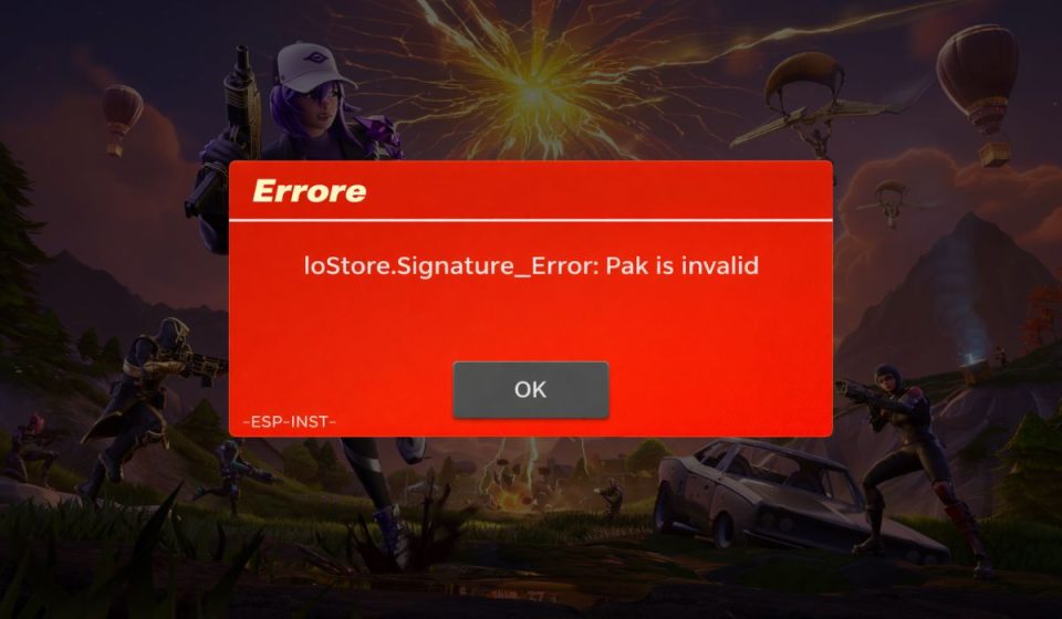 What is iostore?signature Error in Fortnite