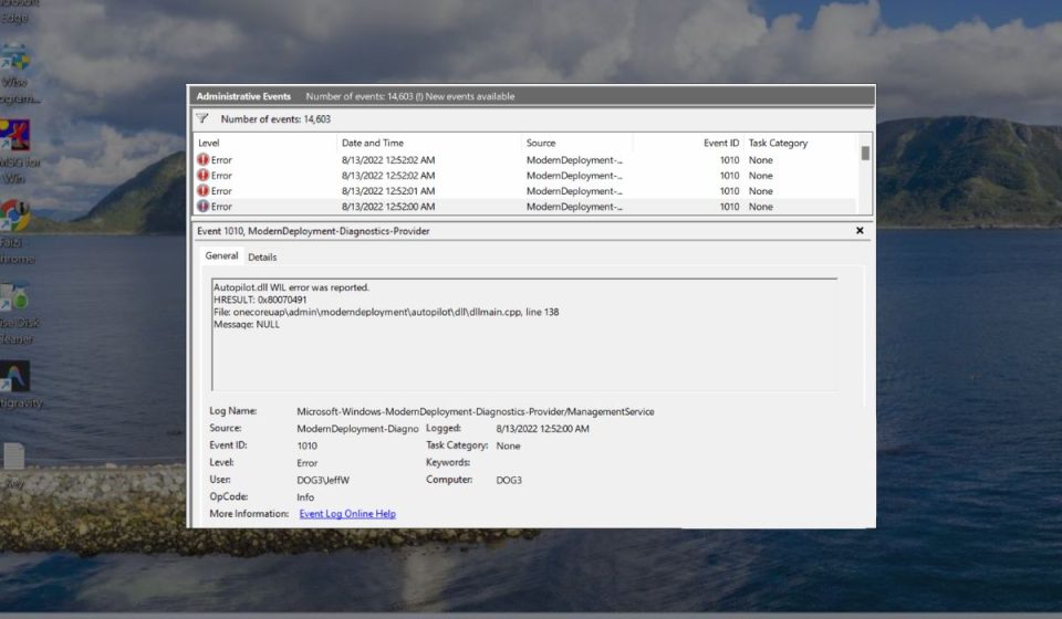 What Is autopilot.dll WIL Error
